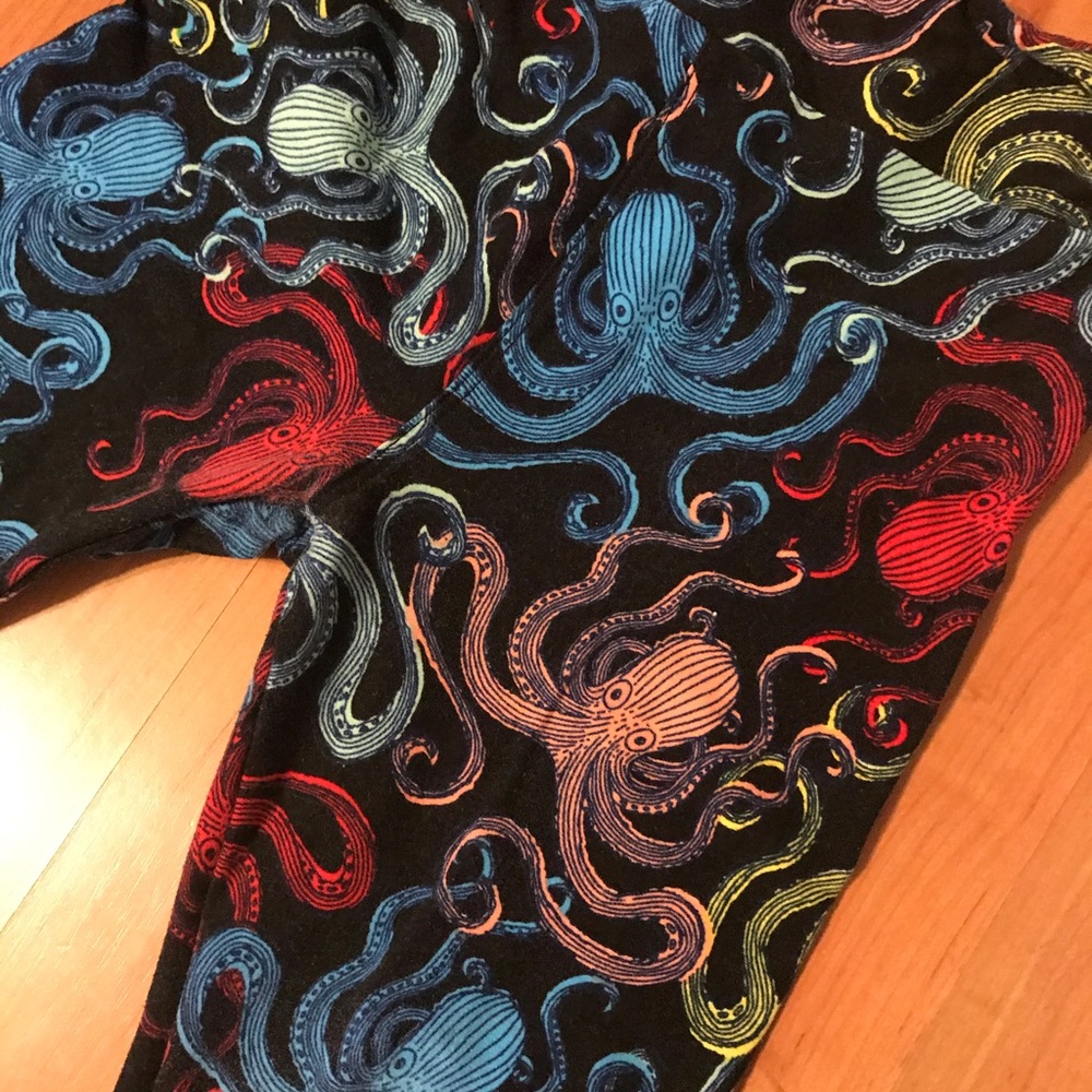 Lularoe XL kid leggings black octopus
